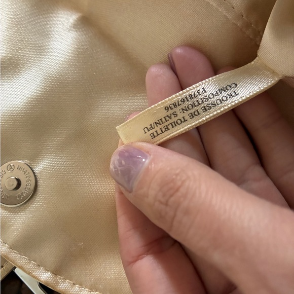 Dior Parfums Small Toiletry Bag Gold - Vintage Rare Authentic - Picture 7 of 9